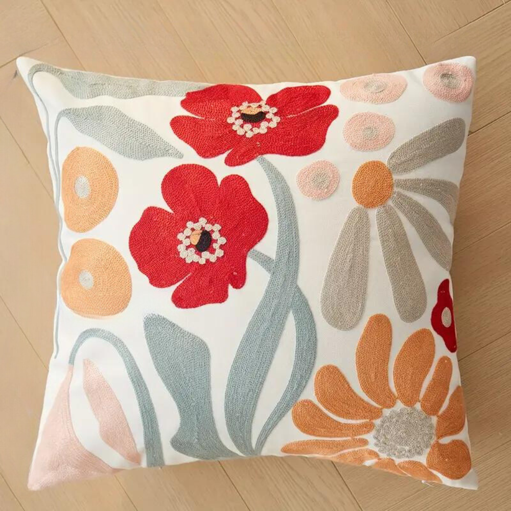 Kissenbezug mit floralem Design