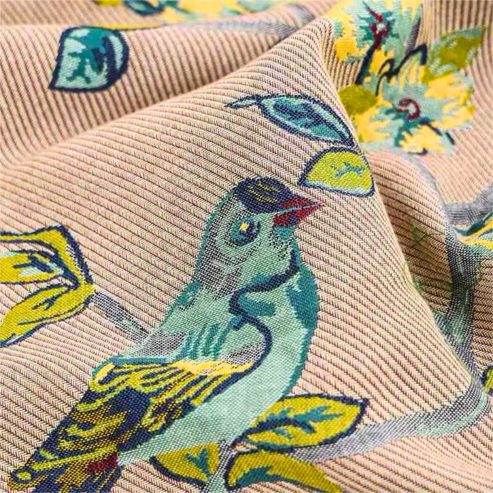 Zierkissenbezug mit Vogelprint