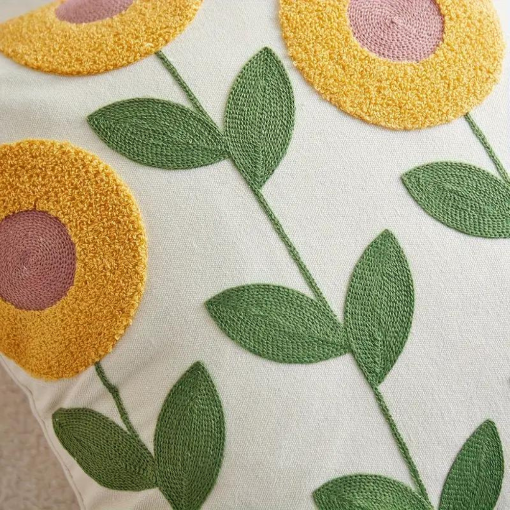 Kissenbezug mit floralem Design