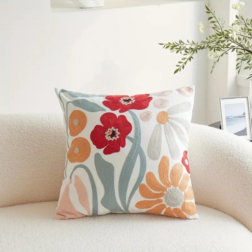 Kissenbezug mit floralem Design