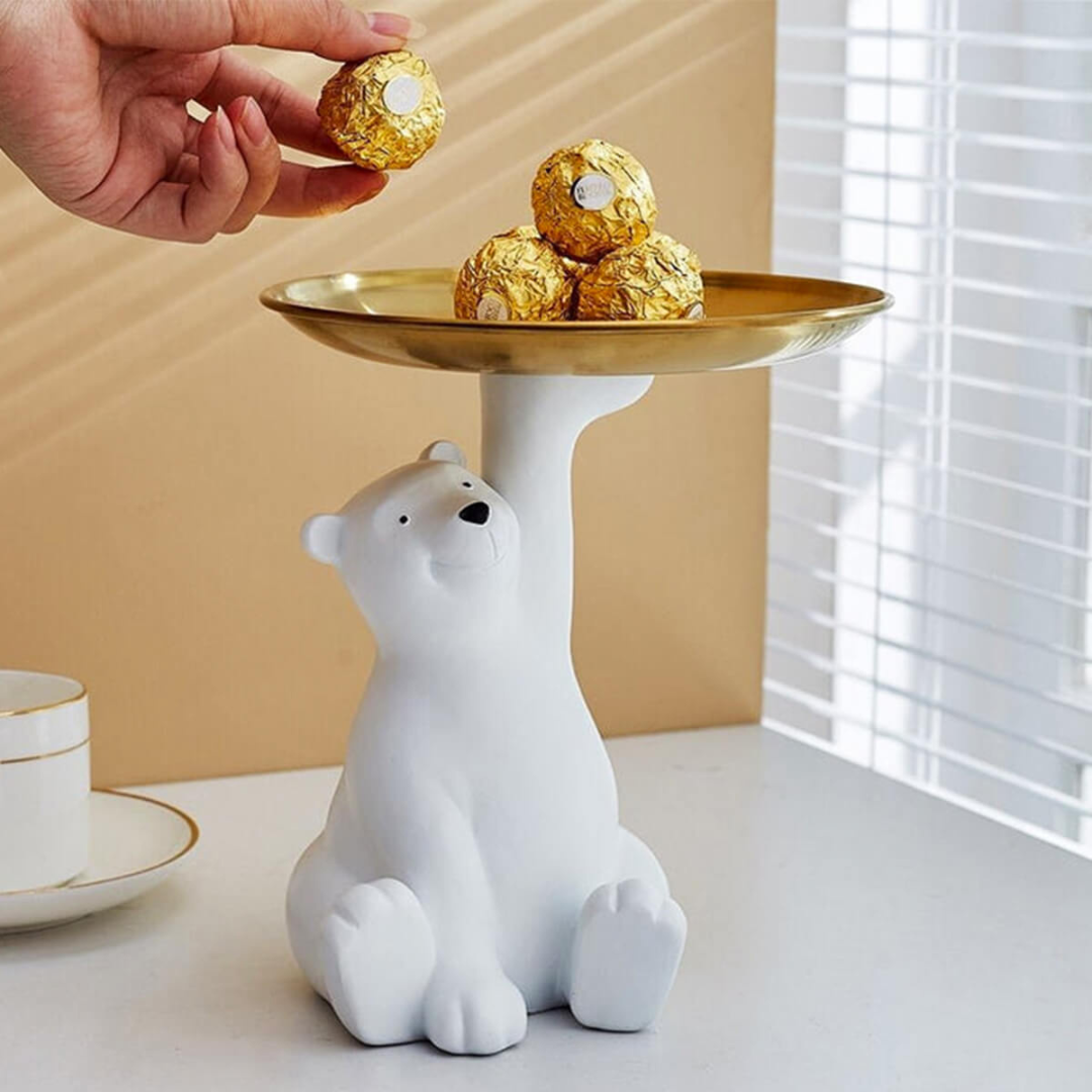 Tierisches Deko-Tablett Eisbär