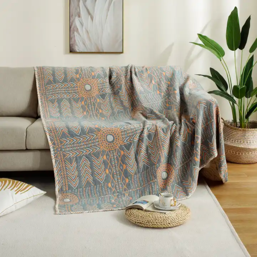 Boho-Mandala Sofaüberwurf