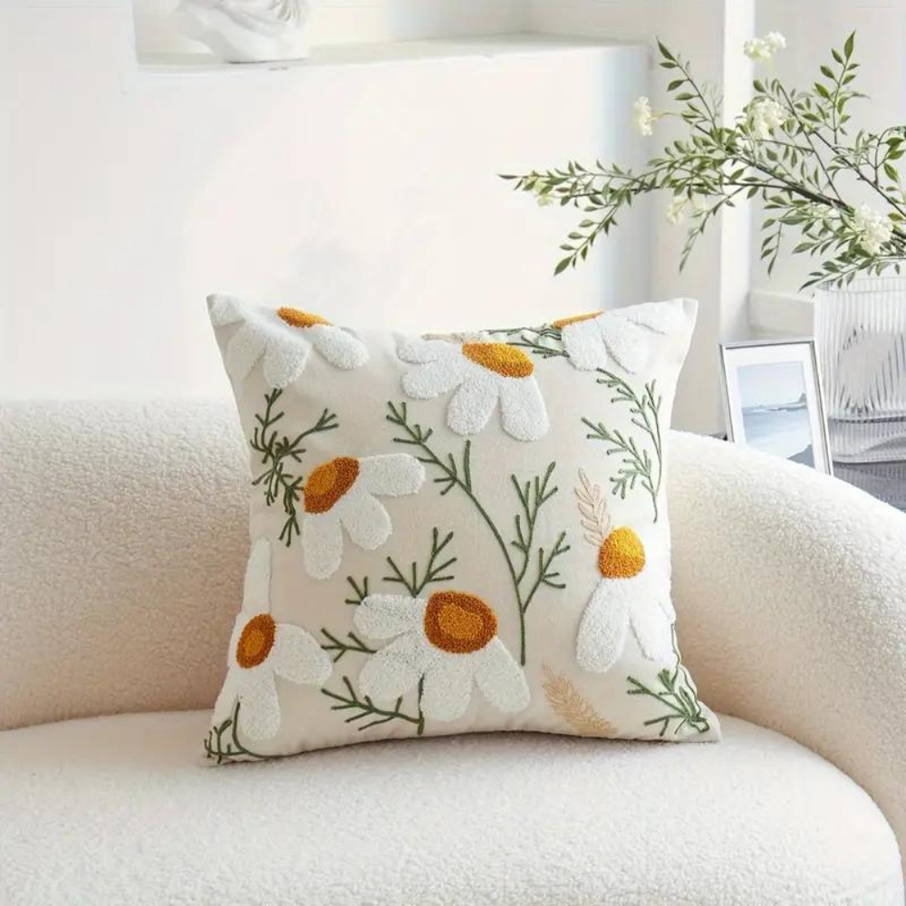 Kissenbezug mit floralem Design