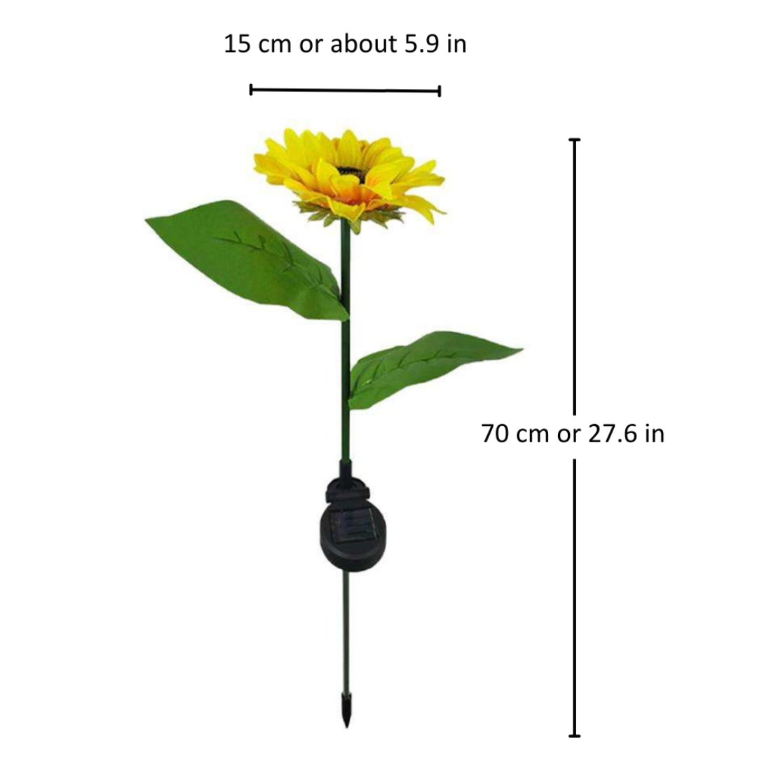 Solarbetriebene Sonnenblumen-Gartenlichter