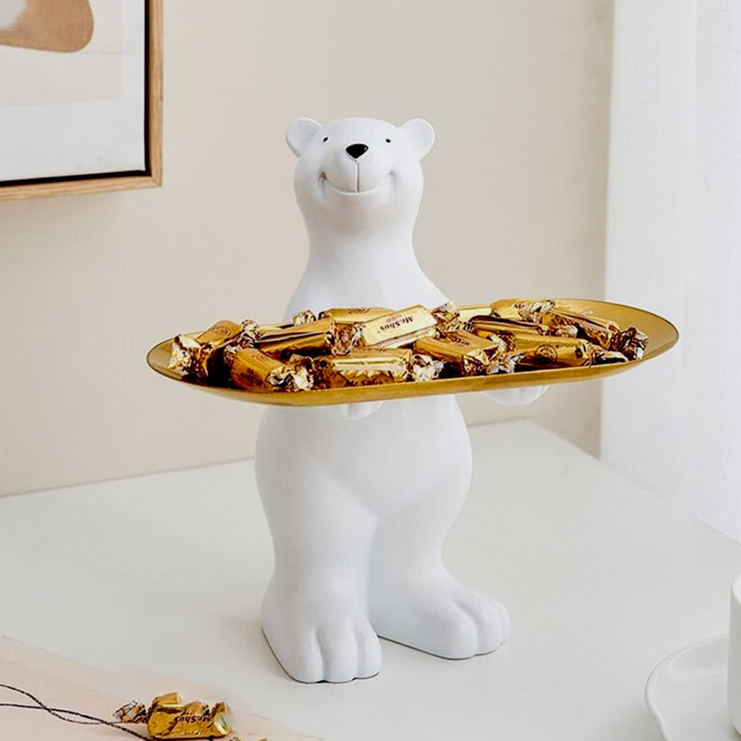 Tierisches Deko-Tablett Eisbär