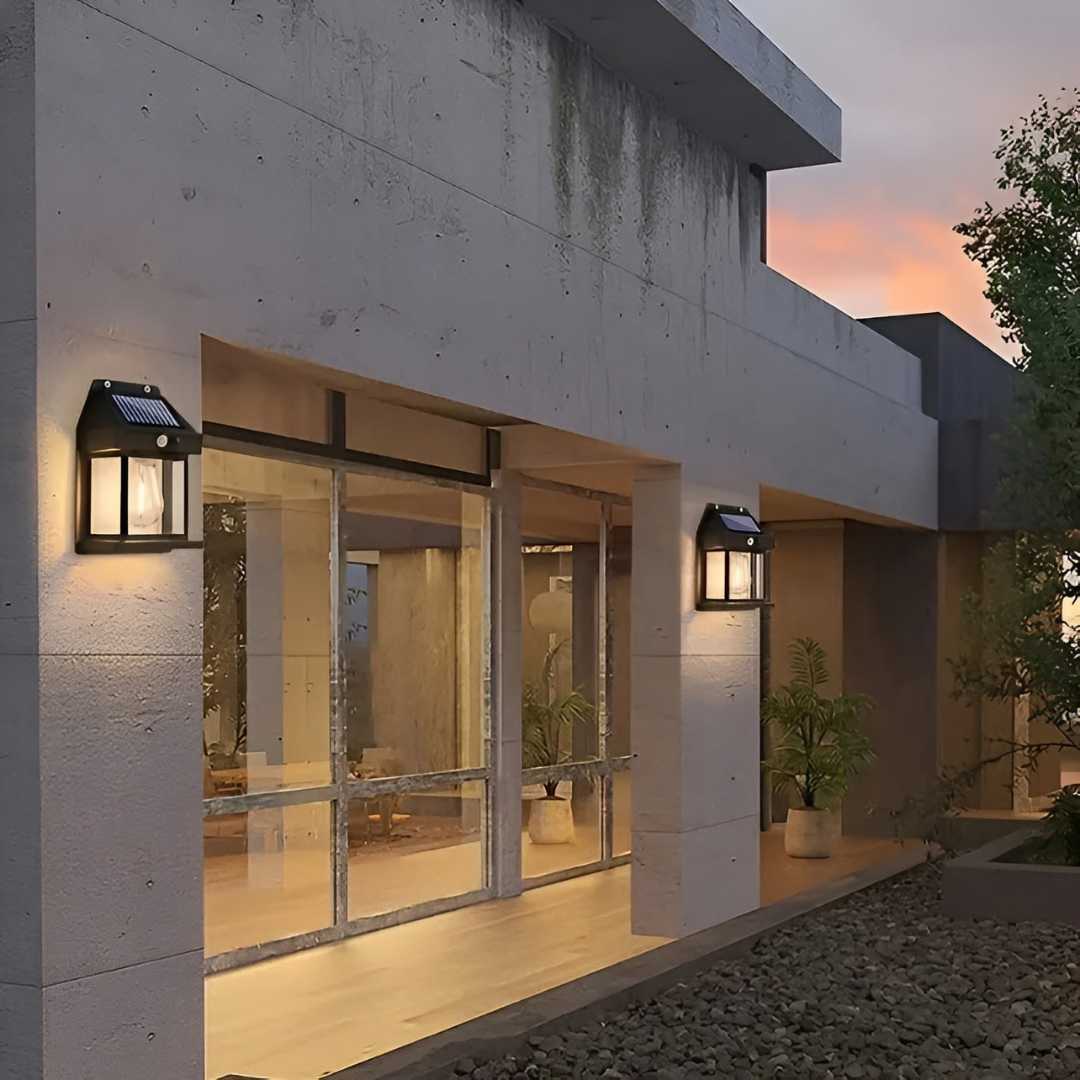 Moderne LED Bewegungsmelder Solar Wandleuchten