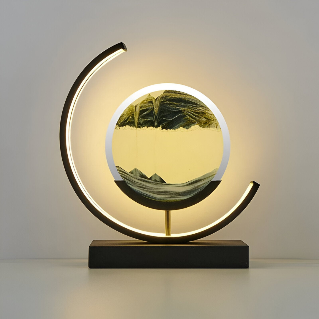 Tischlampe Sand-Kunst mit LED