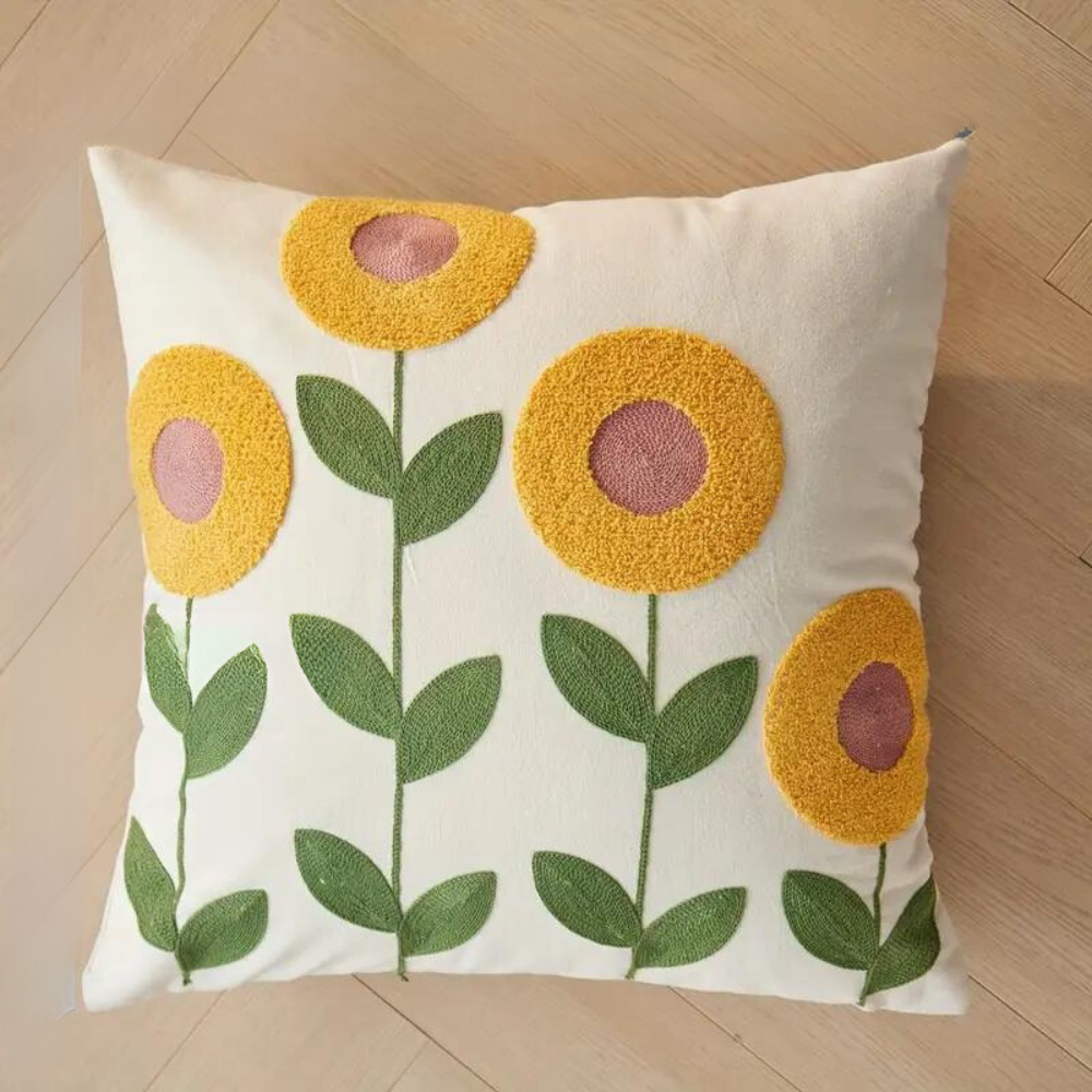 Kissenbezug mit floralem Design