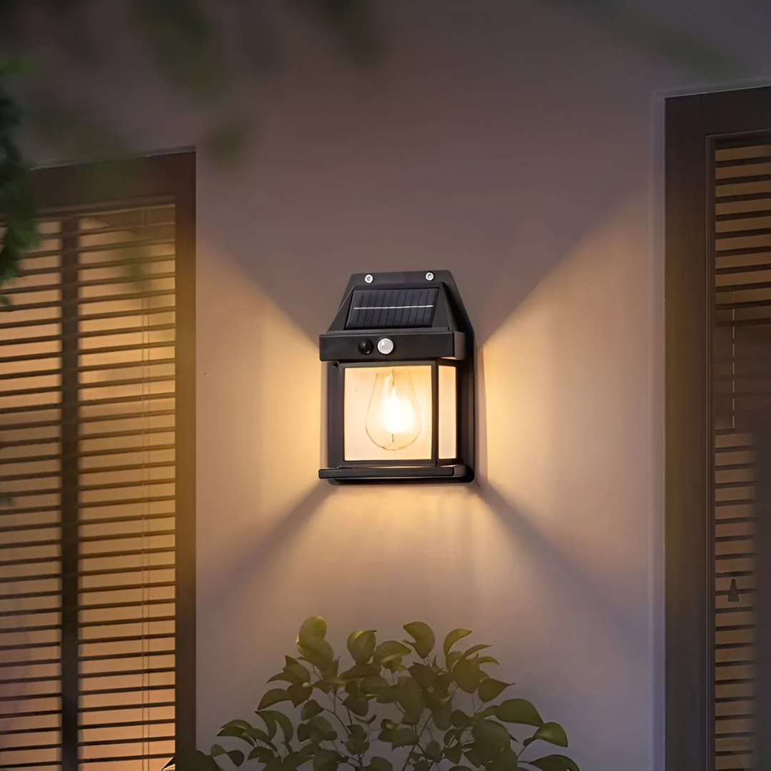 Moderne LED Bewegungsmelder Solar Wandleuchten
