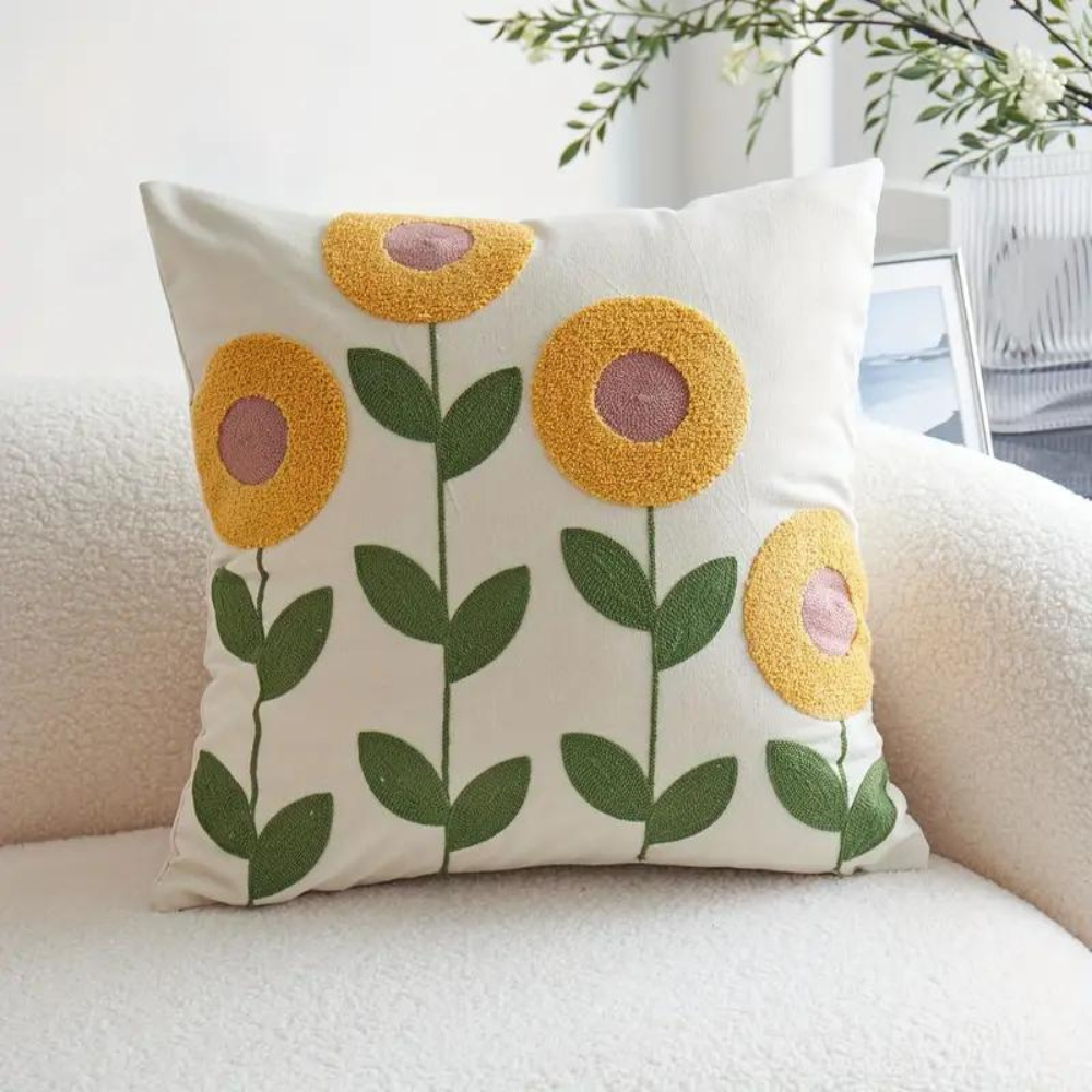Kissenbezug mit floralem Design