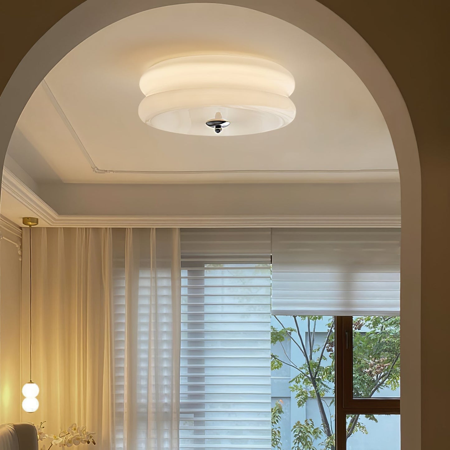Retro LED-Deckenlampe rund