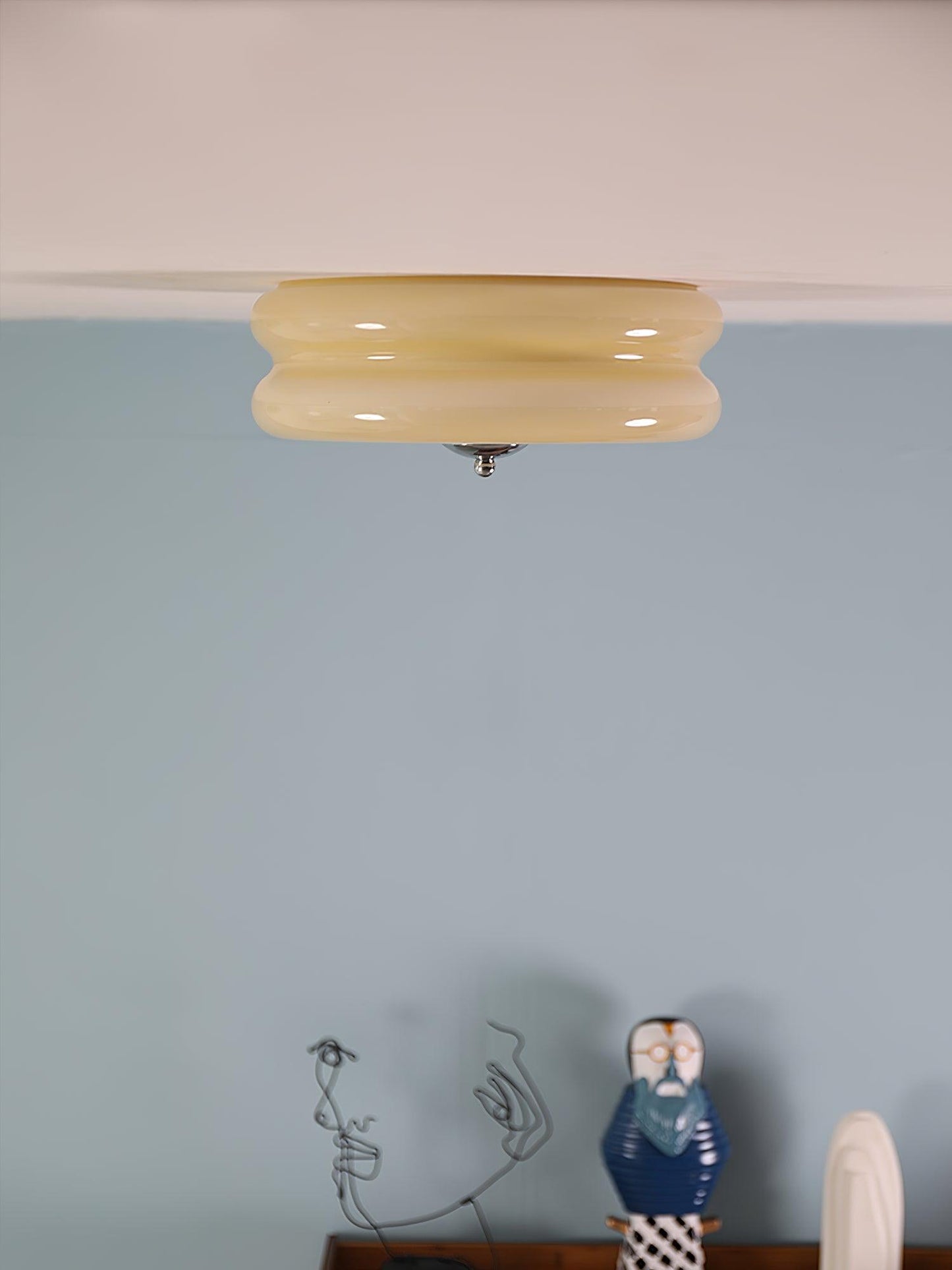 Retro LED-Deckenlampe rund