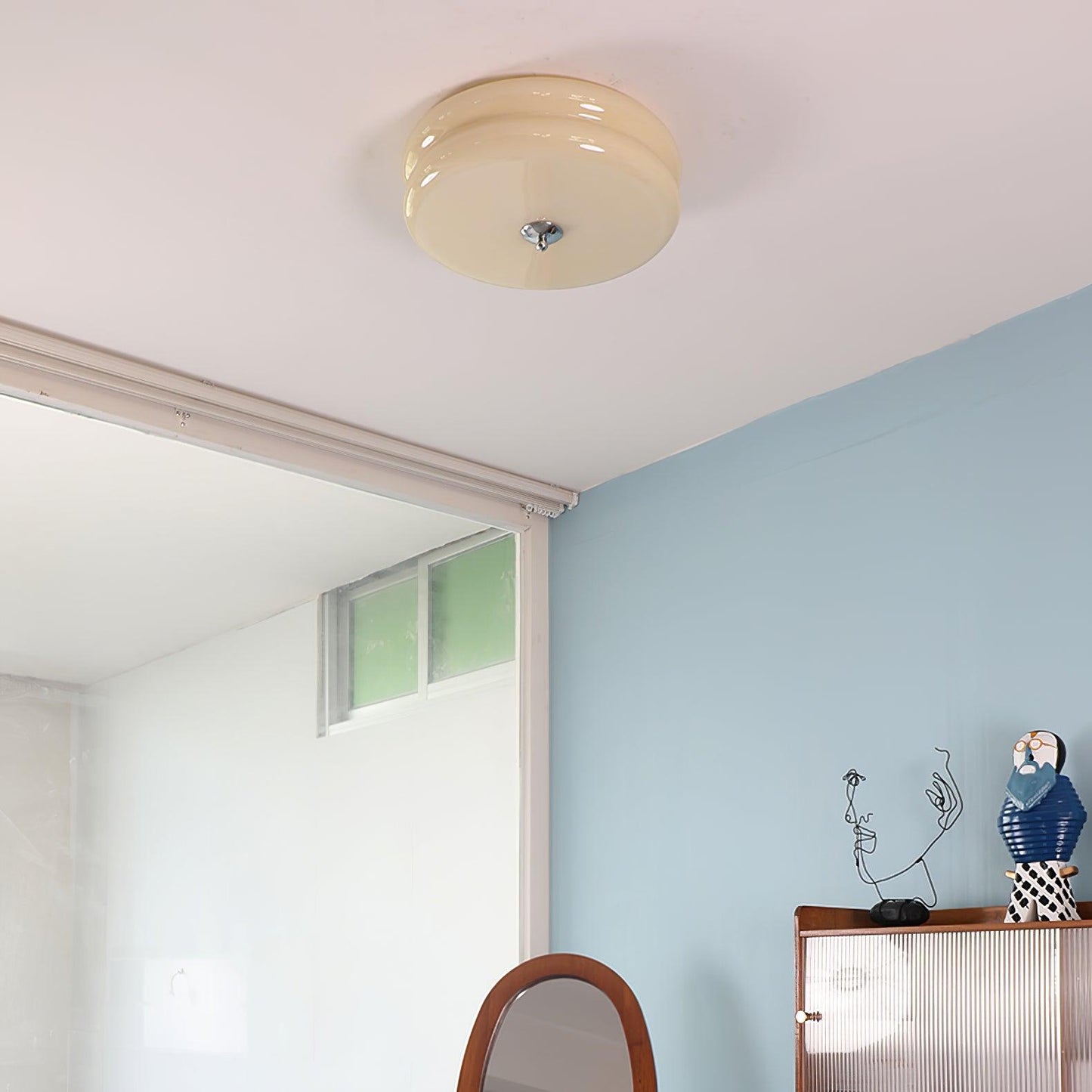 Retro LED-Deckenlampe rund