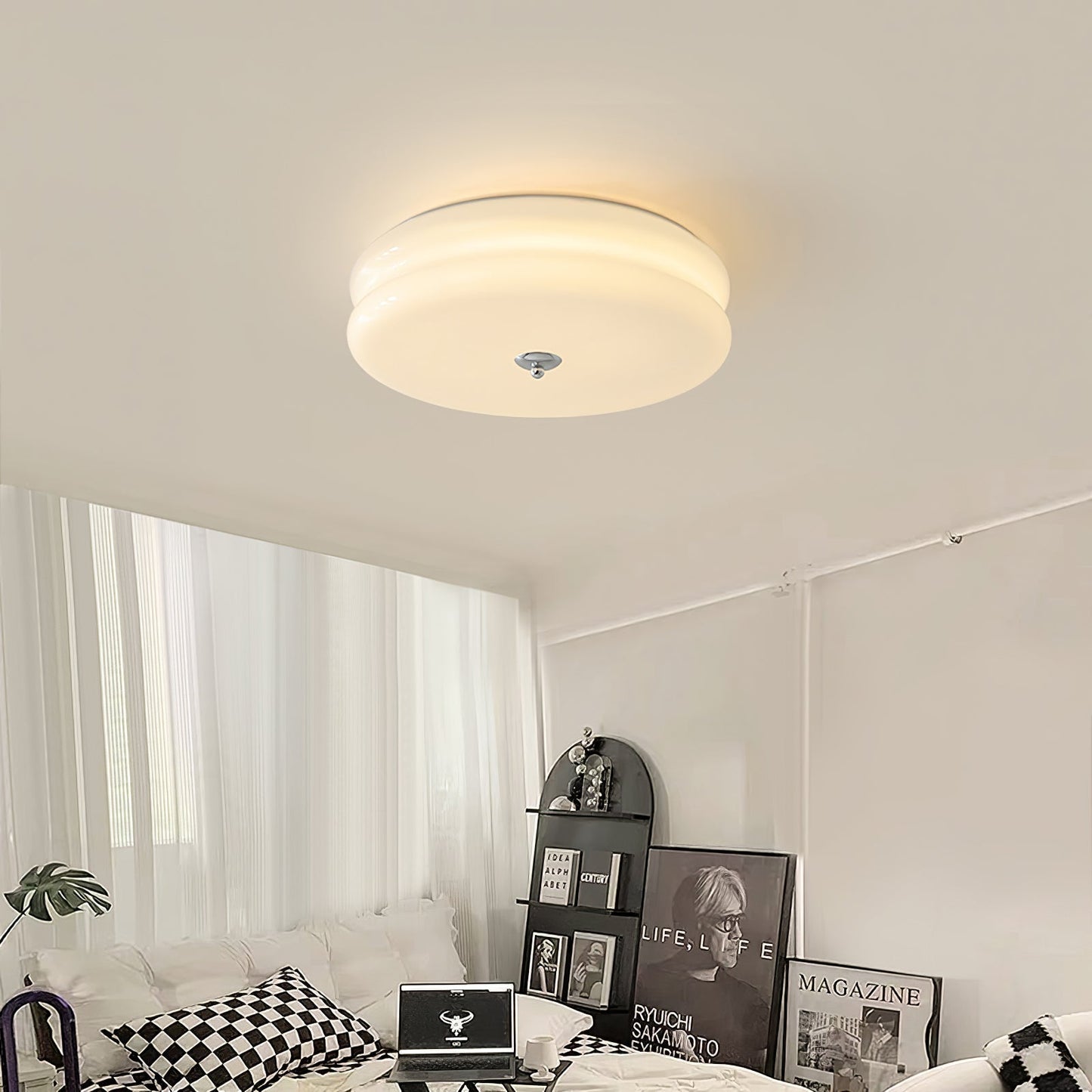 Retro LED-Deckenlampe rund