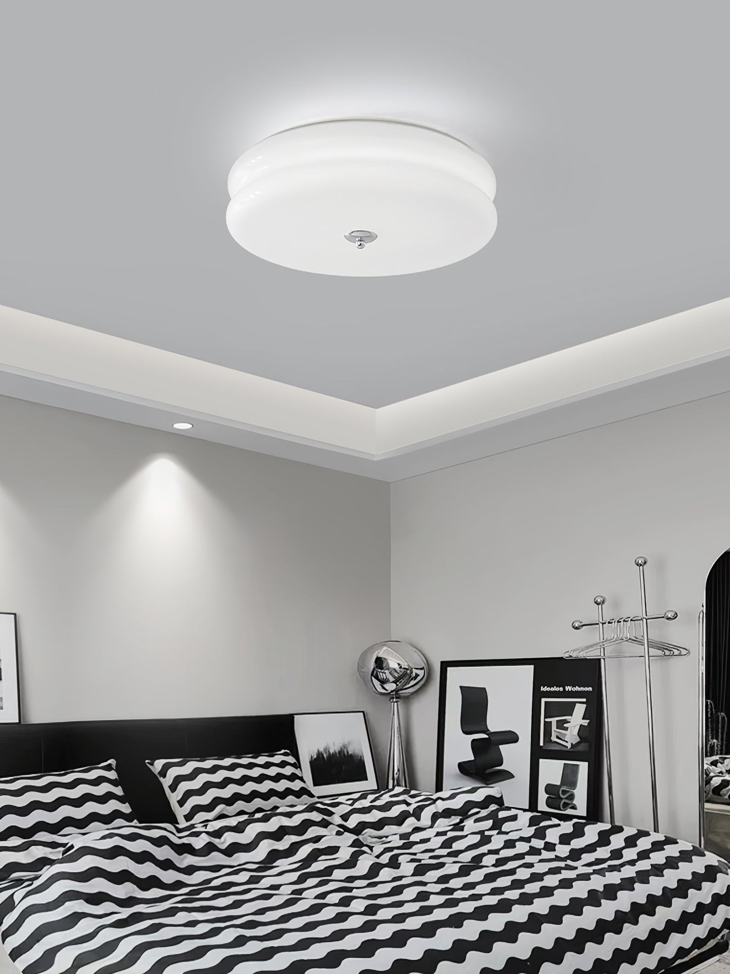 Retro LED-Deckenlampe rund