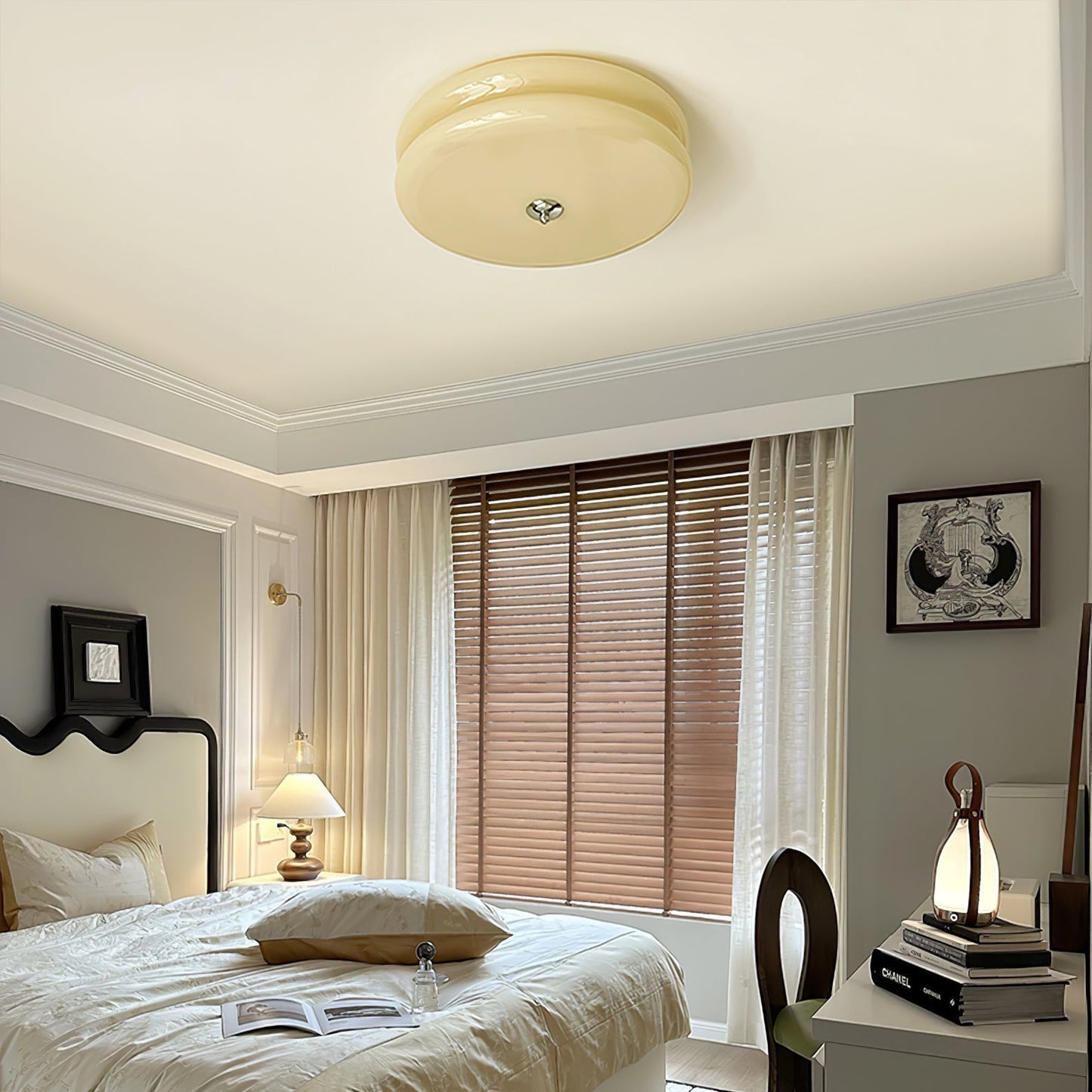 Retro LED-Deckenlampe rund