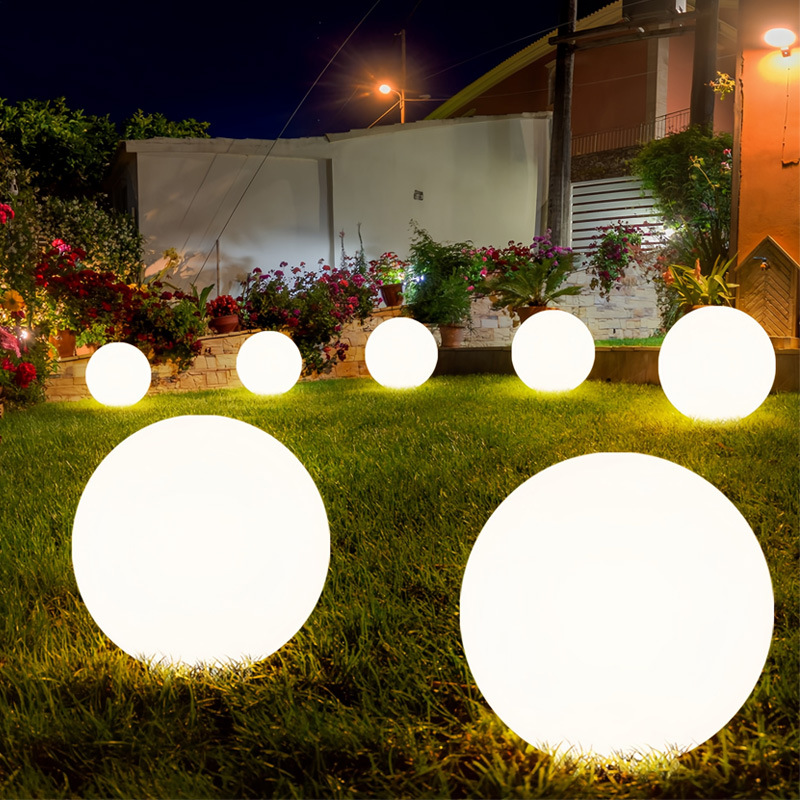 Kugelförmige Solarleuchte für den Garten