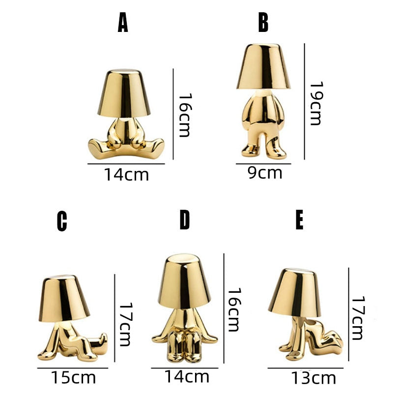 Moderne Schlafzimmer Kabellose Goldene Tischlampe
