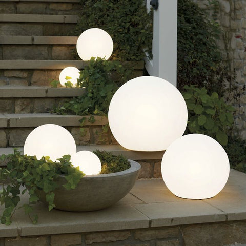 Kugelförmige Solarleuchte für den Garten