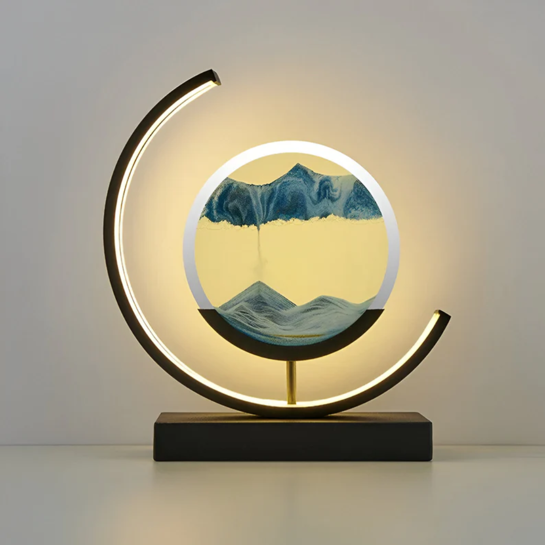 Tischlampe Sand-Kunst mit LED