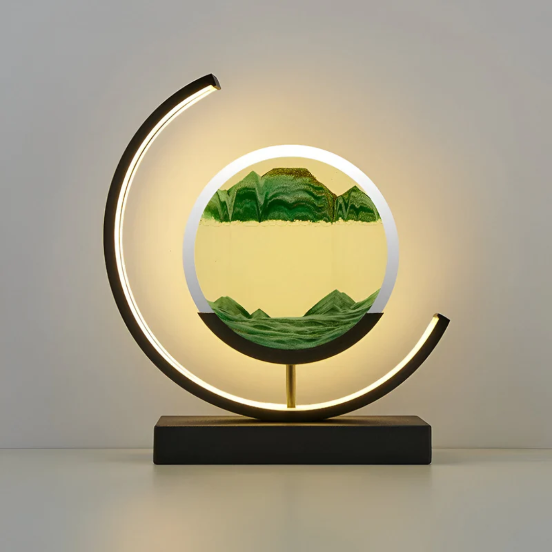 Tischlampe Sand-Kunst mit LED