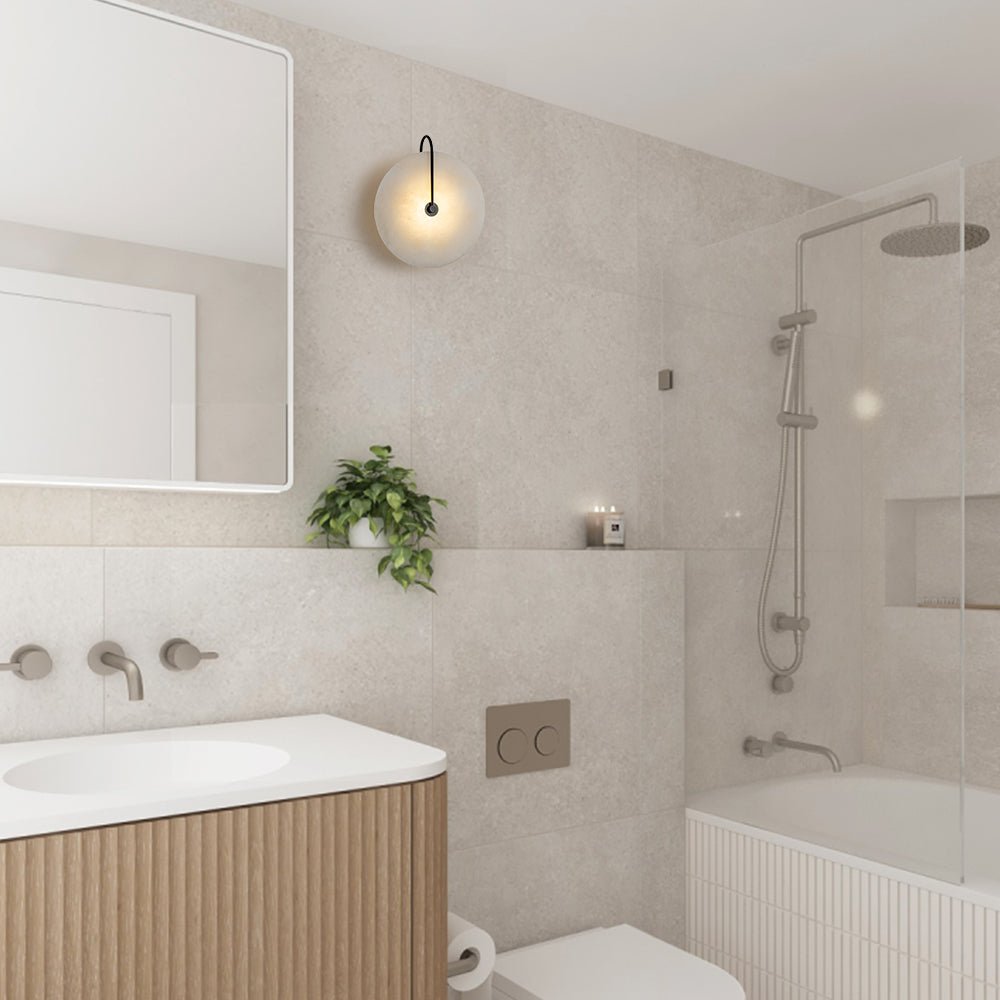 Wandleuchte mit LED & runder Abdeckung