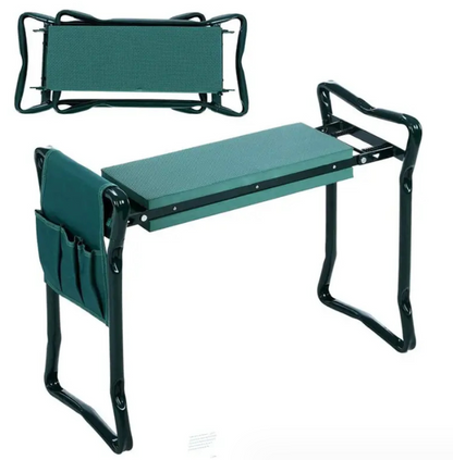 Gartenhocker mit Werkzeugtasche