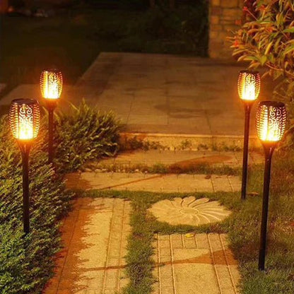 LED Solarleuchte mit Flammenoptik