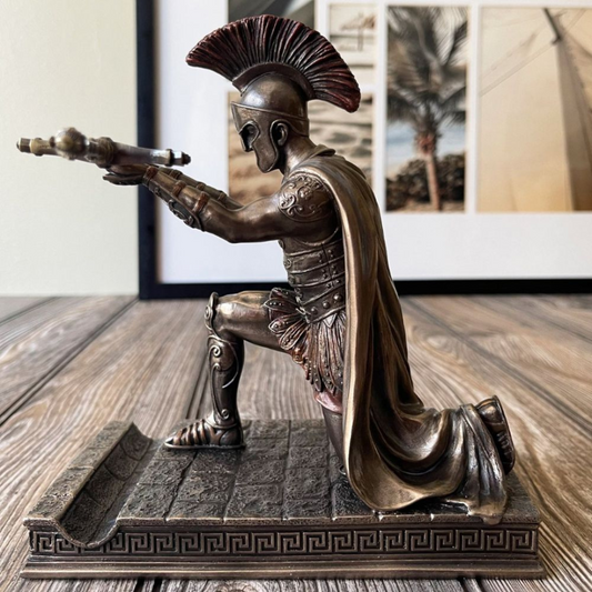 Griechischer Krieger als Statue