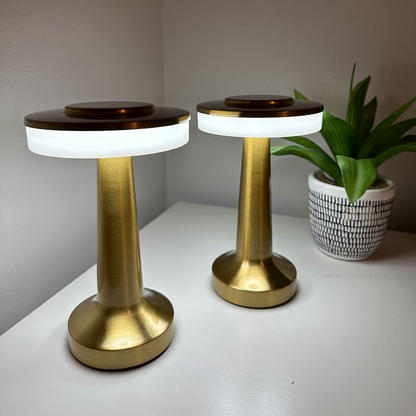 Kabellose Flache LED Pilz Tischlampe