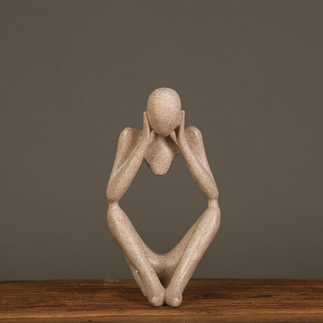 Denkende Figur in modernem Design