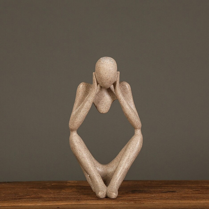 Denkende Figur in modernem Design