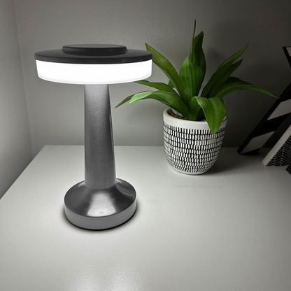 Kabellose Flache LED Pilz Tischlampe