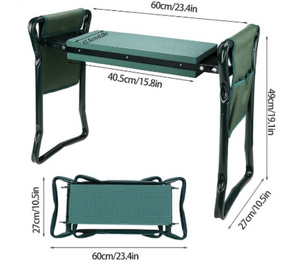 Gartenhocker mit Werkzeugtasche