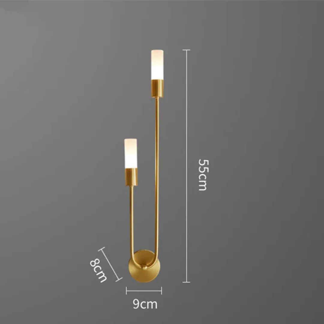 Zweiflammige LED-Wandleuchte im exklusiven Design