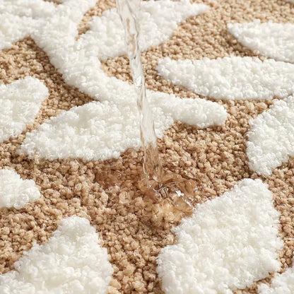 Badezimmerteppich mit Blättermuster