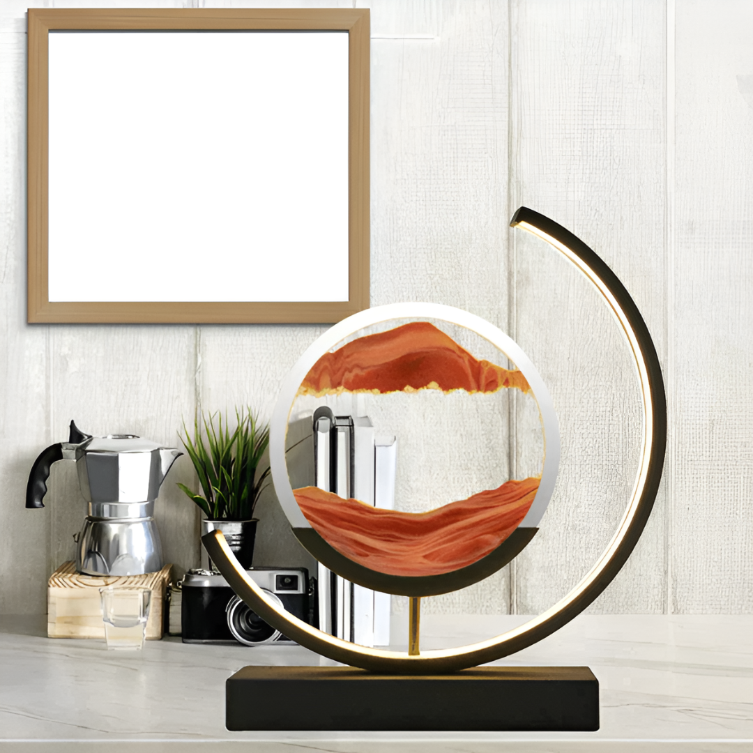 Tischlampe Sand-Kunst mit LED