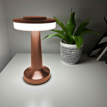 Kabellose Flache LED Pilz Tischlampe