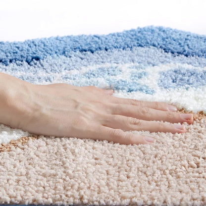 Badematte mit Wellenmuster
