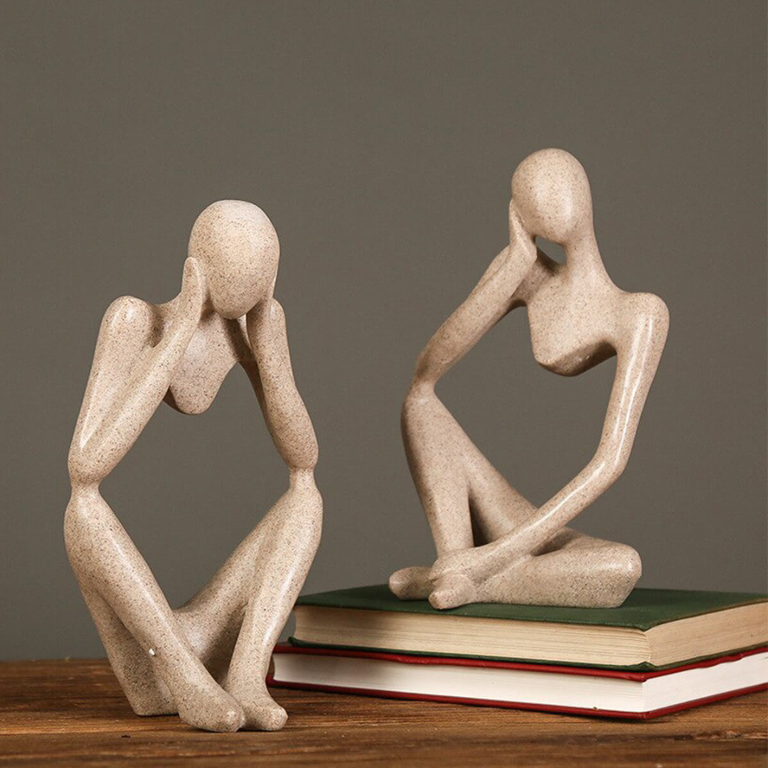 Denkende Figur in modernem Design