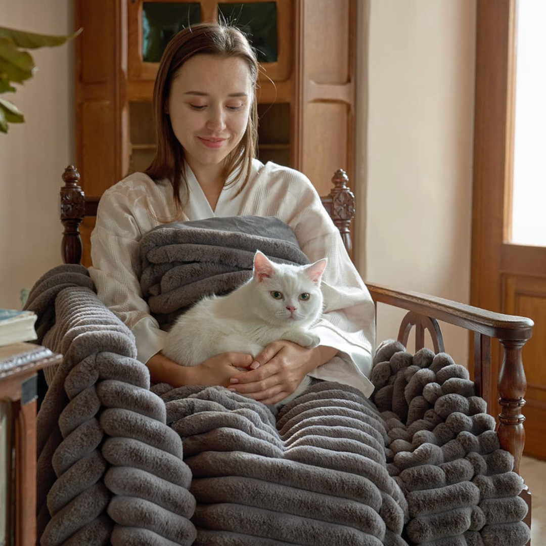 Große Gerippte Kuscheldecke