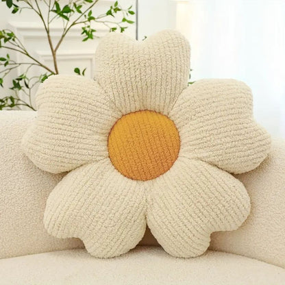Dekokissen gestrickt in Blumenform