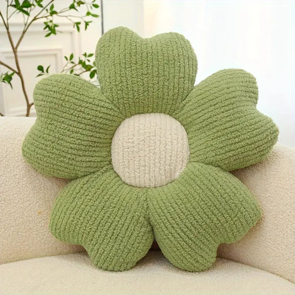 Dekokissen gestrickt in Blumenform