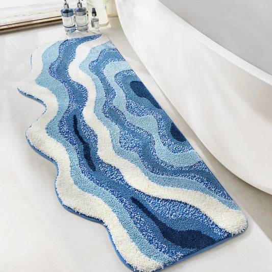 Badematte mit Wellenmuster
