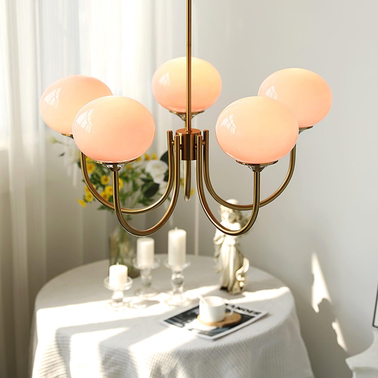 Elegante Deckenleuchte mit Glasoptik