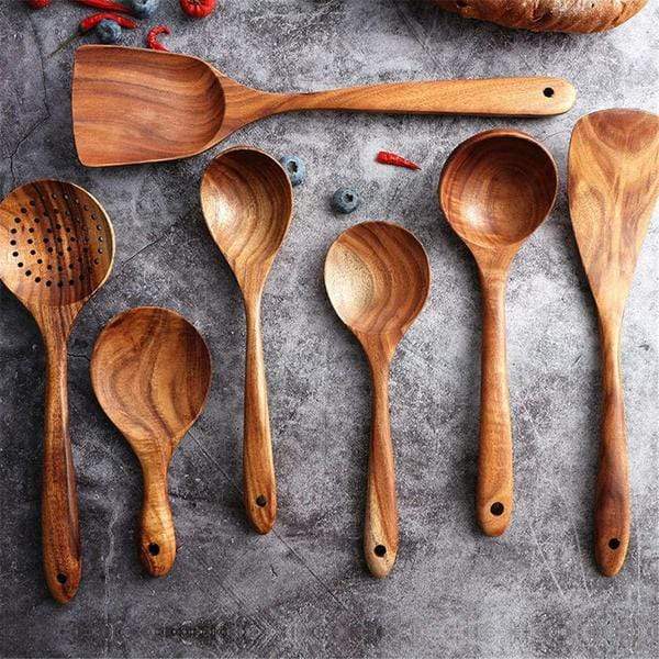 Küchenutensilien-Set aus Holz Handgemacht