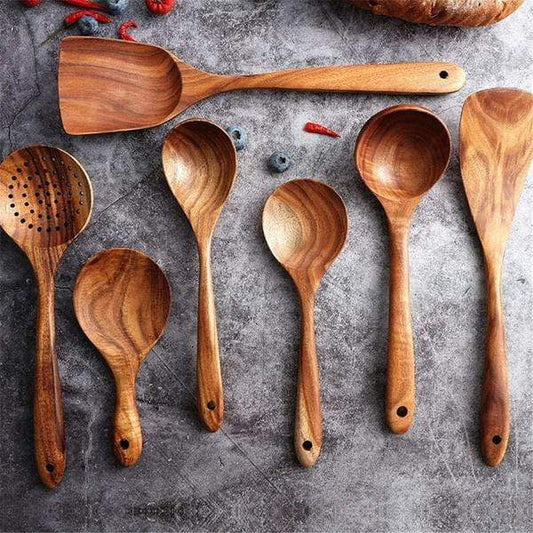 Küchenutensilien-Set aus Holz Handgemacht