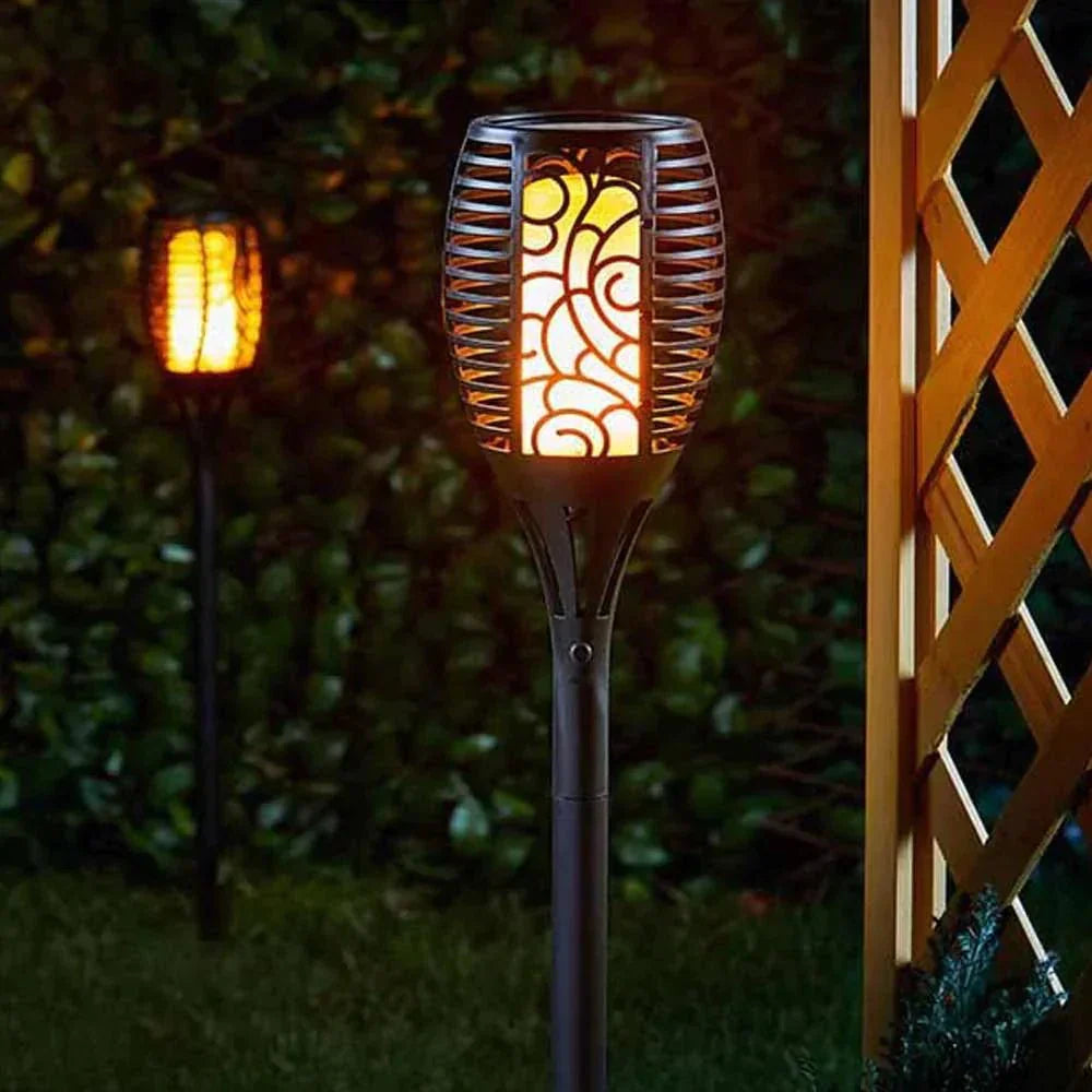 LED Solarleuchte mit Flammenoptik