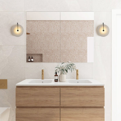 Wandleuchte mit LED & runder Abdeckung